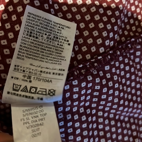 Gap sleeveless  comfy patterned blouse Sz L - Picture 7 of 9